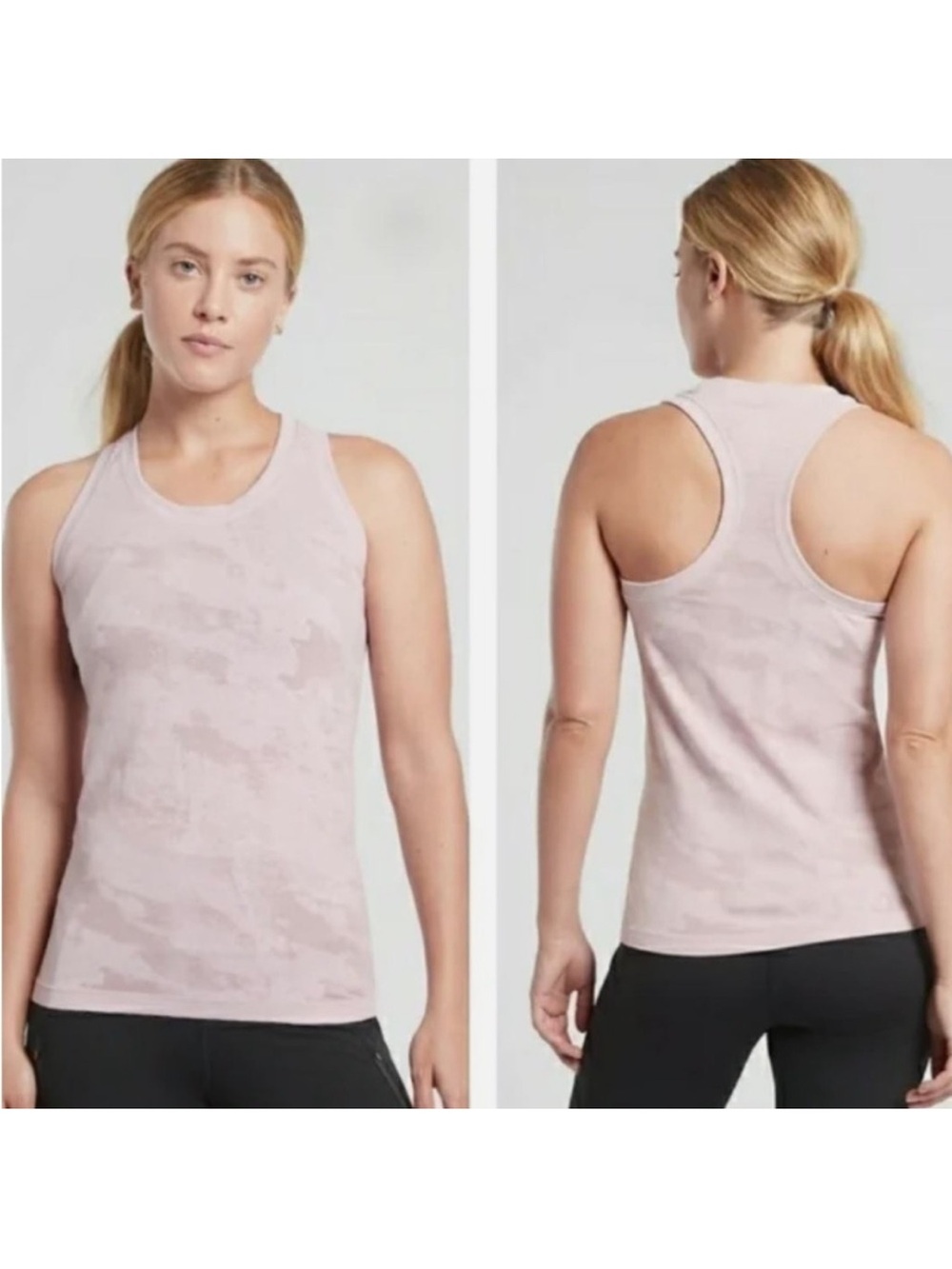 Athleta Momentum seamless Camp light pink Racerback Tank